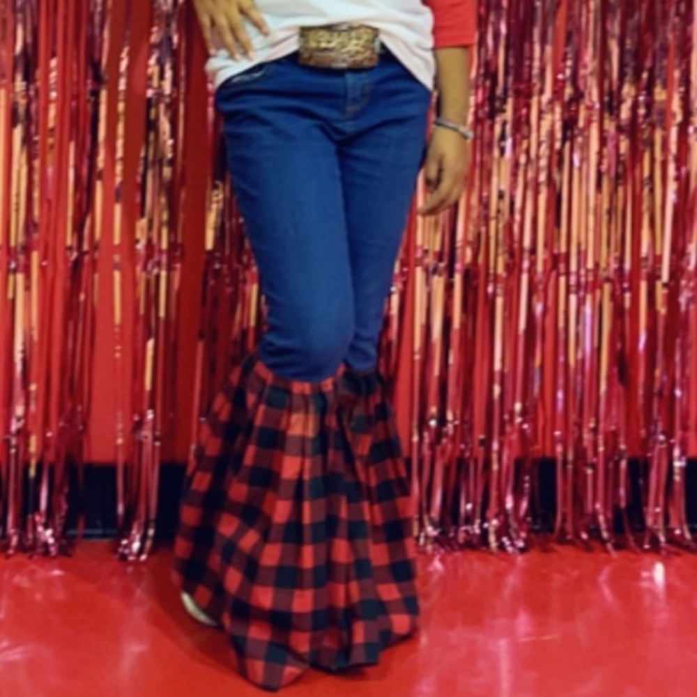 Buffalo Print Bell Jeans